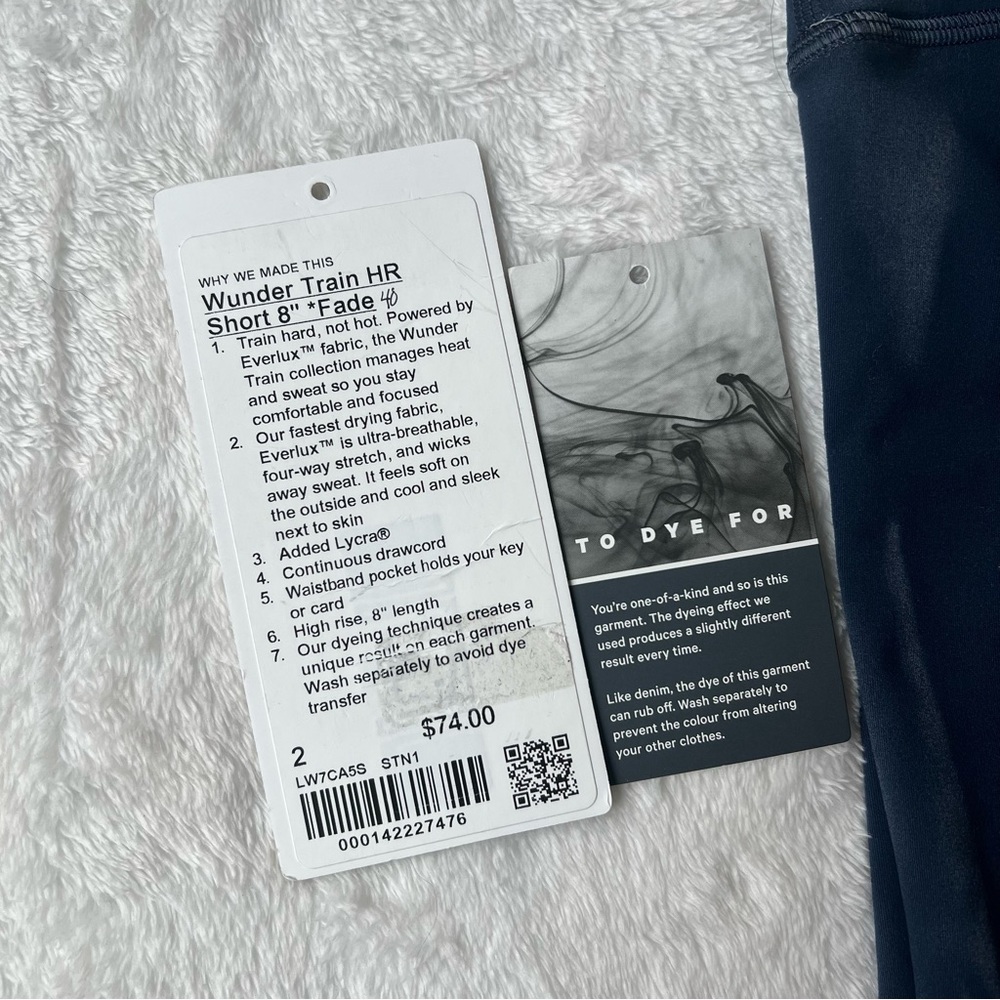 NWT Lululemon Athletica Wunder Train HR Short 8” High Rise Biker Shorts Size 2 - Picture 5 of 5